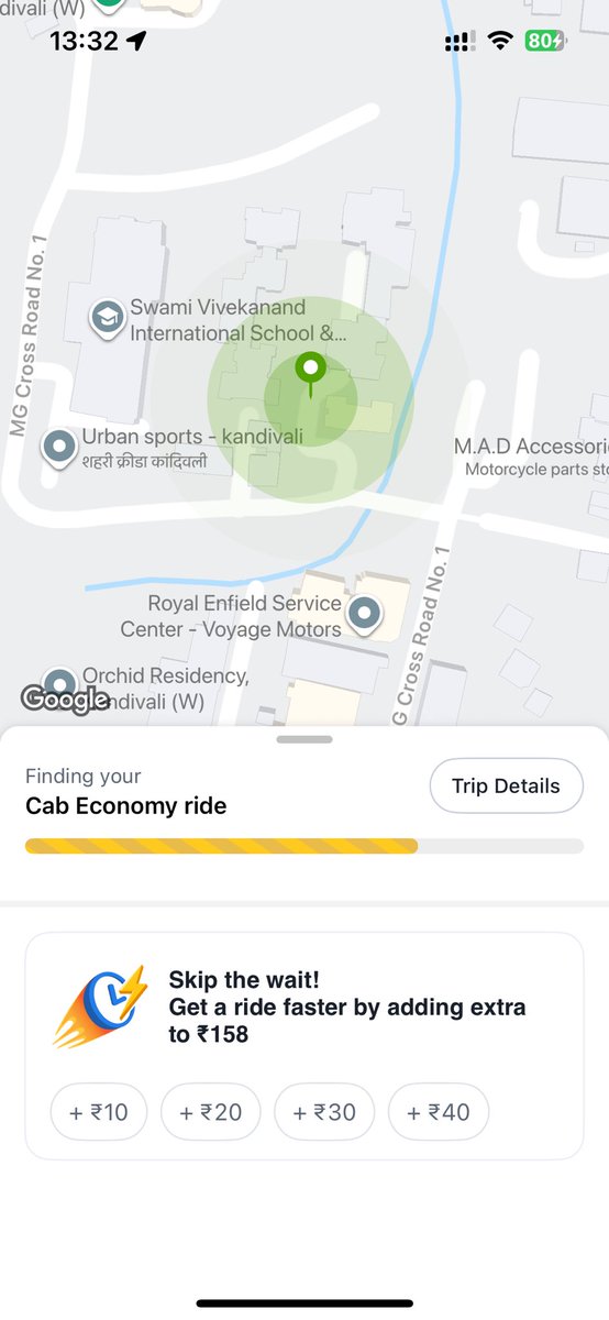 imvats369's tweet photo. @rapidobikeapp’s claim of confirming a ride in 5 minutes is baseless. 
Been waiting on this screen since 26 minutes and it shows this. 
You need to pay extra to get a ride. Wow. This is a sham. https://t.co/u1xYZ0mRge