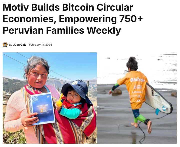 🌎 Mentre i nostri esperti locali ci spiegano che Bitcoin non si può usare, in Perù, grazie a <a href="/MotivPeru/">MOTIV Perú</a>, più di 750 famiglie solo nel 2025 generano tra le 25 e le 30mila transazioni in quella è una RETE di economie circolari.

🎙️ Ne parliamo nell'ultimo episodio!

👇