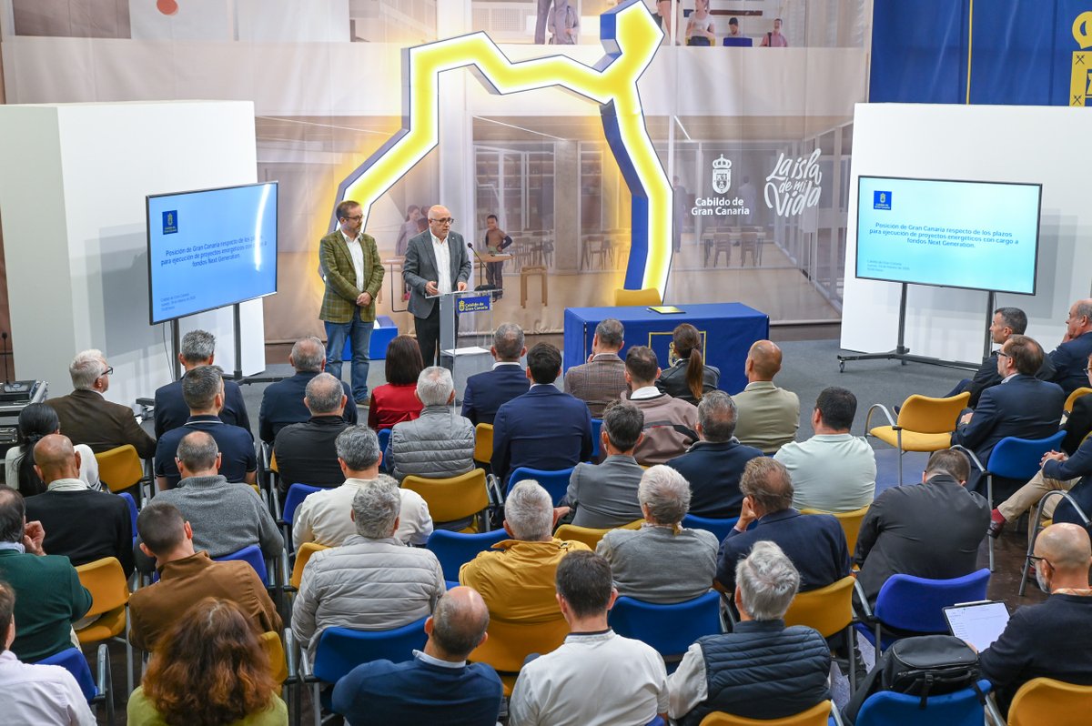 🔴 Gran Canaria pide al Estado ampliar los plazos para evitar la pérdida de 100 M€ en fondos europeos para renovables y almacenamiento. Instituciones, empresas y sector económico respaldan la petición. Hemos cumplido. Ahora pedimos coherencia y empatía ultraperiférica 🌍