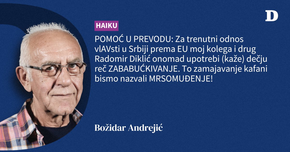 OnlineDanas's tweet image. Složio Boža #BožinSlogan #Danas @bozdobarf