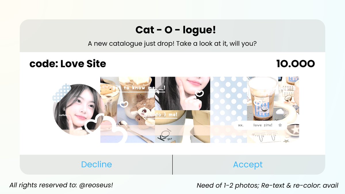 reoseus's tweet image. help repost, thankie! ♥︎ #zonauang

kenalan sama anak baru aku, yuk? :3 ada 4 katalog layout baru with code: KITHS __ JEALLY __ PAPER LOVE __ LOVE SITE! &amp;gt;__&amp;lt; please let me know if there's any similarity. 💌 aku juga ada optip di bawah! ♥︎

for model UFS, check alt! xx. ♥︎