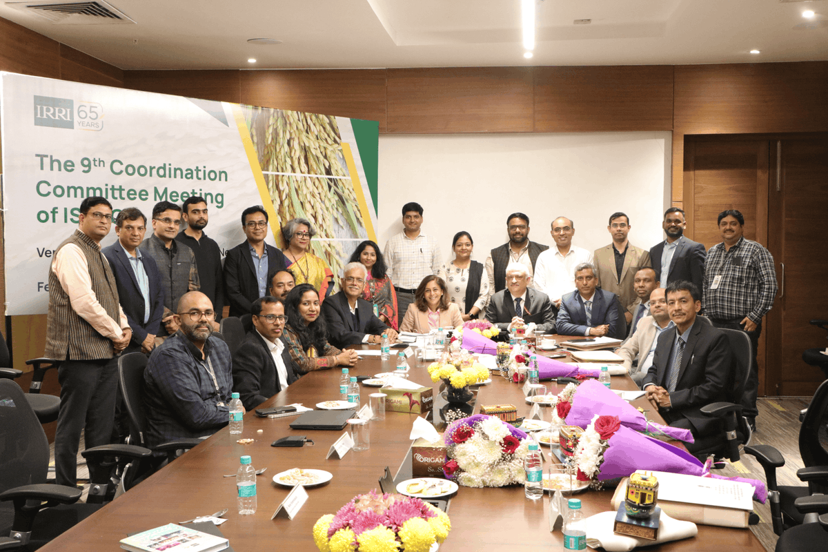 isarcofficial's tweet photo. IRRI recently hosted the 9th ISARC Coordination Meeting in New Delhi, reviewing progress and shaping the strategic roadmap for 2027–32, focusing on climate-resilient rice, AI-enabled breeding, direct-seeded rice (DSR), and digital advisory solutions. https://t.co/dFND8u2Kd5