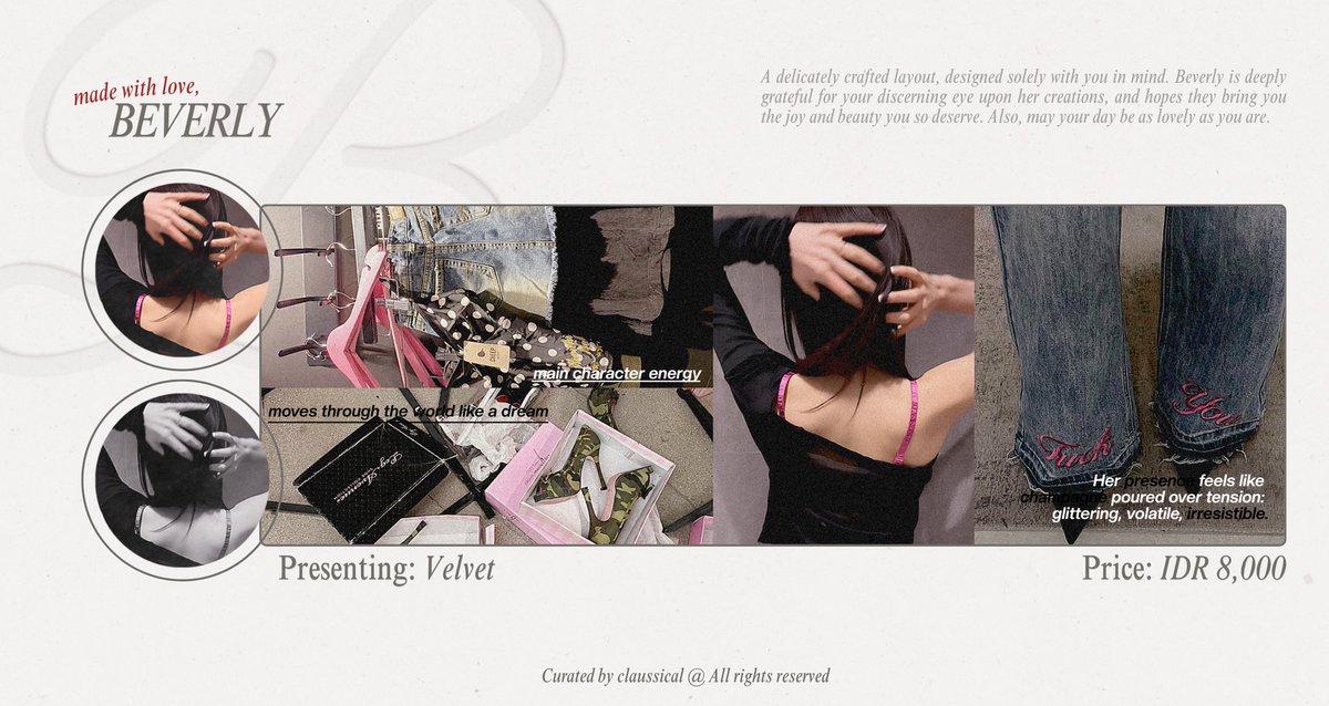 claussical's tweet image. Please help repost, thank you loves! 🤍

Blessed afternoon loveliest, Bebe punya ready stock layout Giselle AESPA dalam katalog Velvet &amp;amp; Moodie (scroll down) yang bisa langsung dijemput! 💘✨ Kindly dm me if you fancy her #zonauang #zonajajan