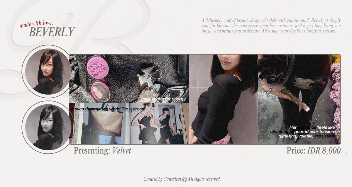 claussical's tweet image. Please help repost, thank you loves! 🤍

Blessed afternoon loveliest, Bebe punya ready stock layout Giselle AESPA dalam katalog Velvet &amp;amp; Moodie (scroll down) yang bisa langsung dijemput! 💘✨ Kindly dm me if you fancy her #zonauang #zonajajan