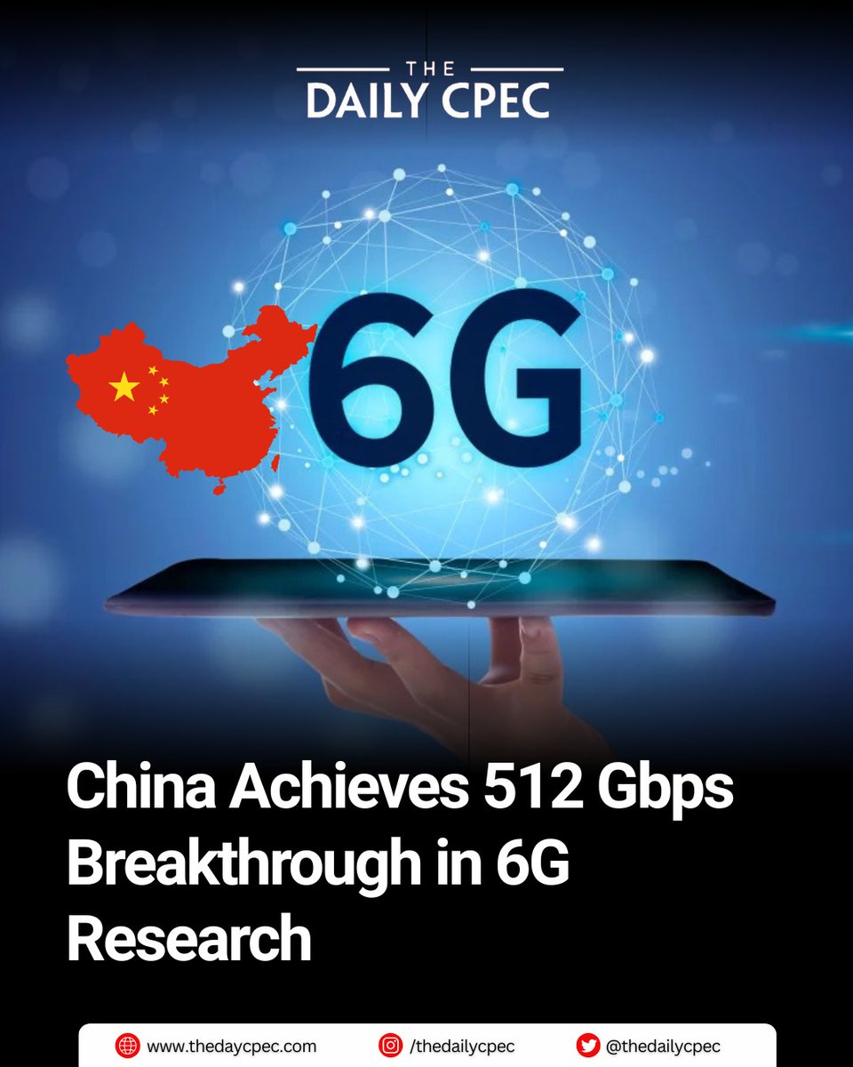🚨BREAKING: China hits record 512 Gbps speeds, pushing 6G internet closer to reality.

🔗thedailycpec.com/china-achieves…