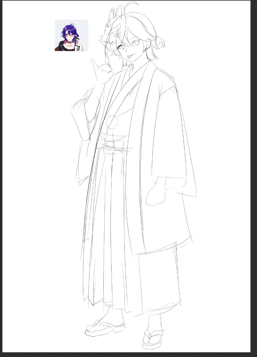 立牌最後一位……男仔太難畫了，最後還是，站著，只是站著，默默的站著……