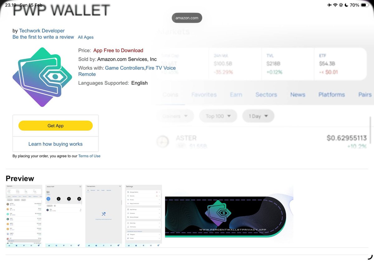 立即下载 PWP Wallet，现在完全免费！
🔐 PWP Wallet 专为帮助您轻松、安全、快速地管理和保护您的加密资产而设计。
📲 立即下载，体验简单、现代且强大的数字钱包。
✨ 使用 PWP Wallet，安全守护您的资产。
Amazon 下载链接：amazon.com/gp/product/B0G…