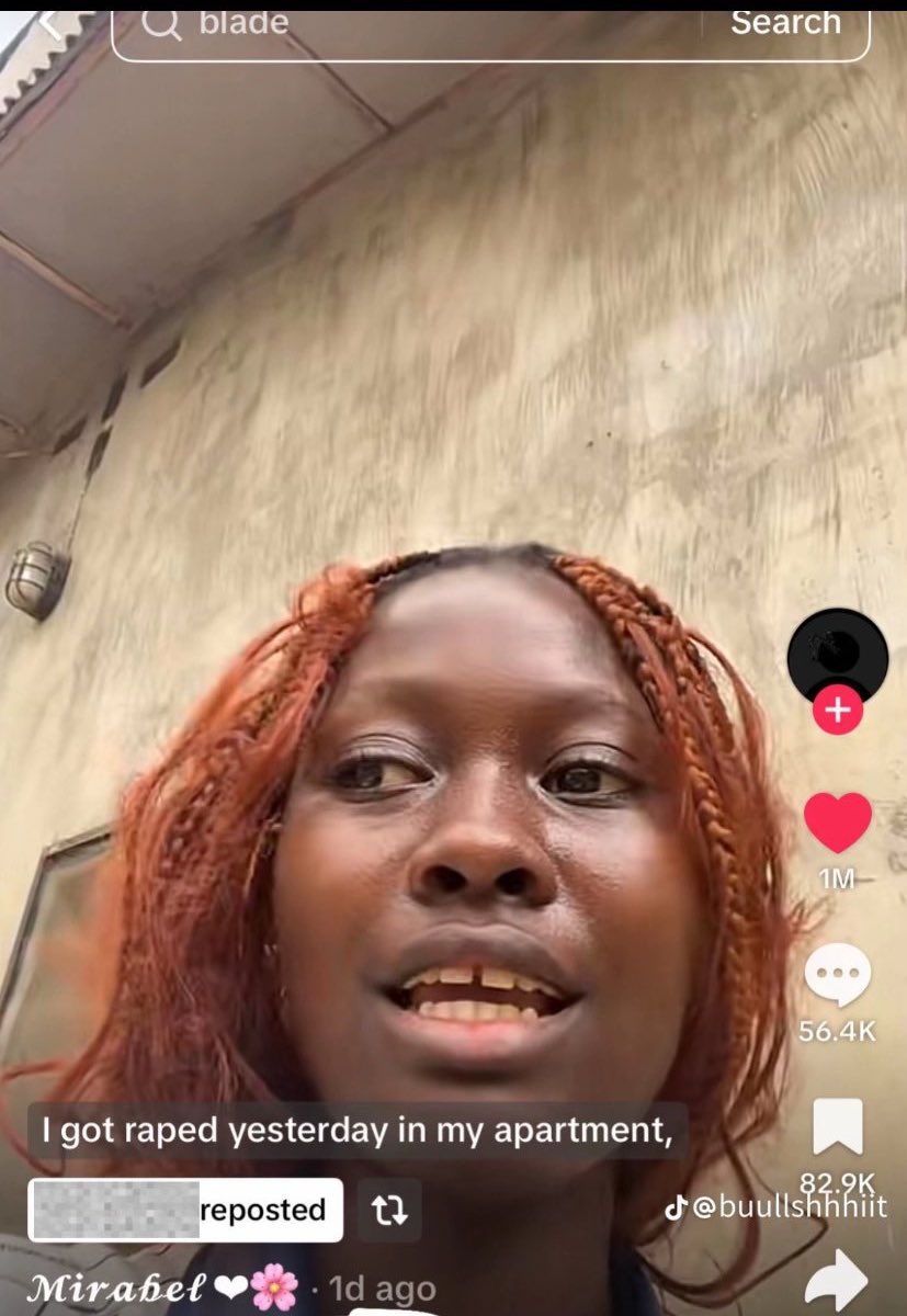 <a href="/SultanaOfJade/">Loki</a> 8. This horrible creature(Mirabel) cooked up an elaborate violent story of being r@ped and shared the story online. She told this lie and even spiced it up with tears.

She made up a fake account to chat with herself as if it was the rap!st messaging her.

She went to a hospital