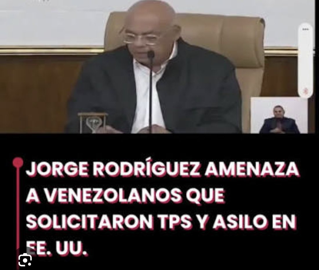 OttohToledo's tweet photo. Le président de l'Assemblée nationale vénézuélienne et frère du président par intérim Rodríguez menace tous ceux qui ont demandé l'asile politique à l'étranger : « S'ils retournent au Venezuela, ils doivent aller en prison" https://t.co/1xlye2OdKk
