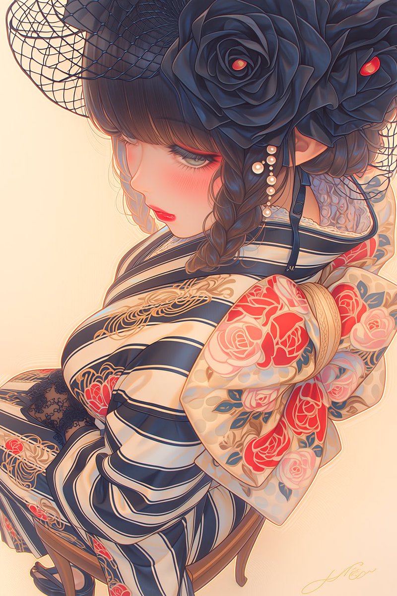 これを見た人は無言で着物画像を貼って