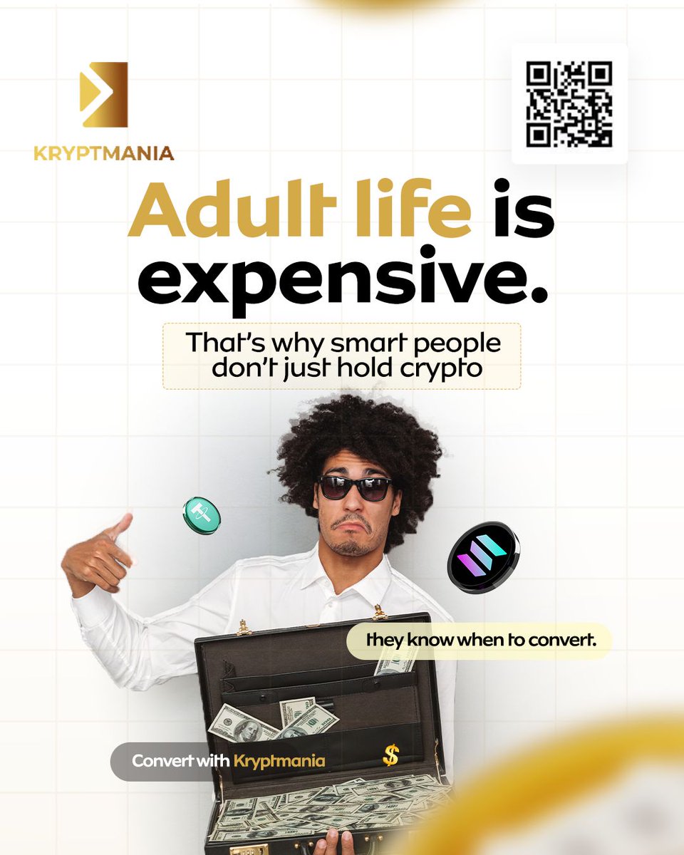 kryptmania's tweet photo. Adulthood didn't come with a manual... Just bills 😂

Fuel prices, surprise expenses, "urgent 2k" texts, weekend plans, life moves fast and it's not cheap. That's why smart people don't just cruise through it.

They plan, they position, they convert wisely with Kryptmania 😜 https://t.co/GDaHBLuW4N
