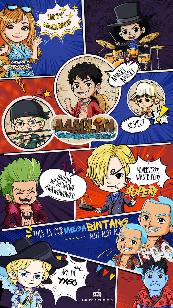 griffgraphicstd's tweet photo. FanArt A4AClan x One Piece Sticker Pack

#aaaclan #a4aclan #onepiece #ybrap #rezaarap #opencommission #sticker #stickerpack https://t.co/68TIFaUSwz