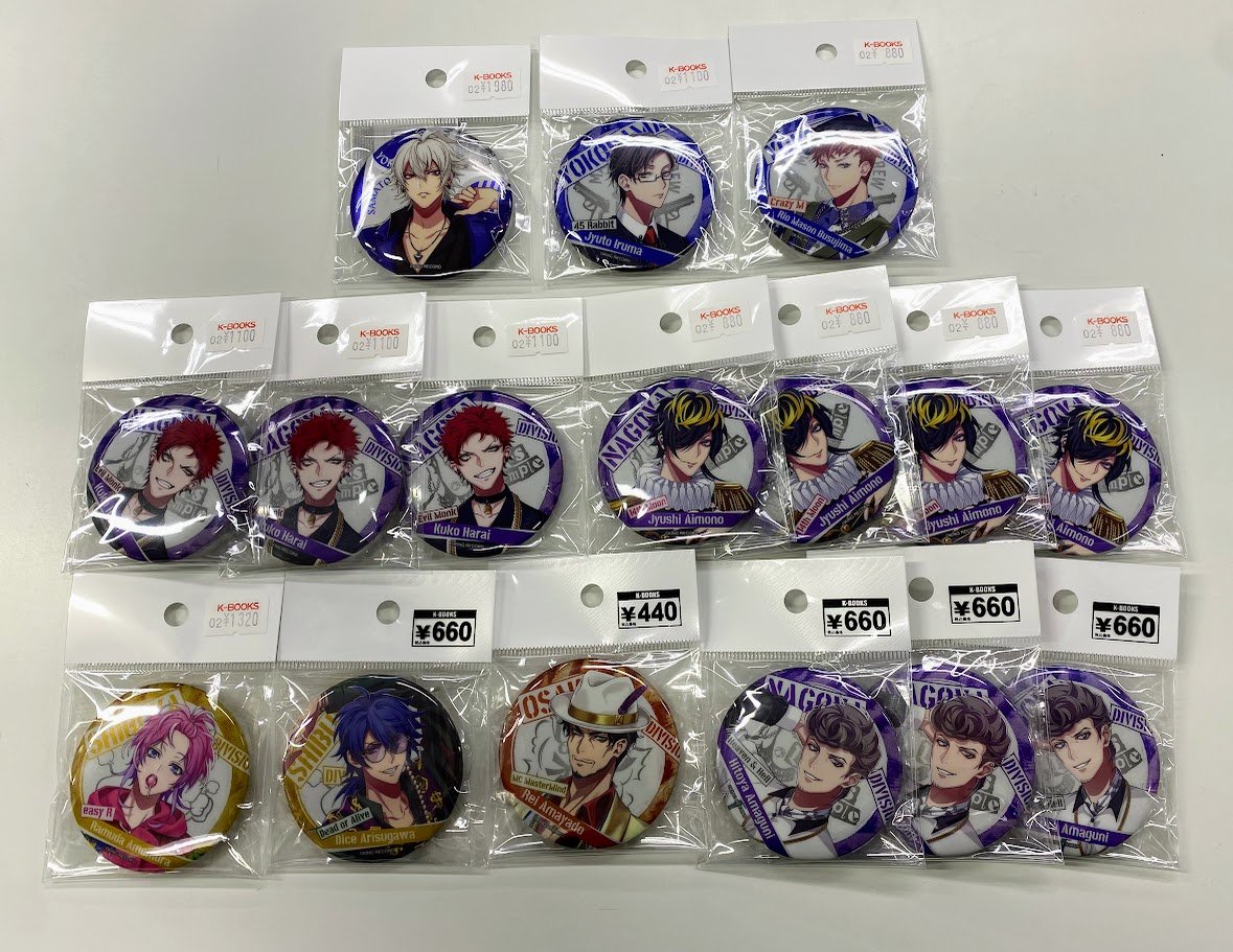 入荷情報】 『ヒプノシスマイク』 中国限定缶バッジが一挙入荷