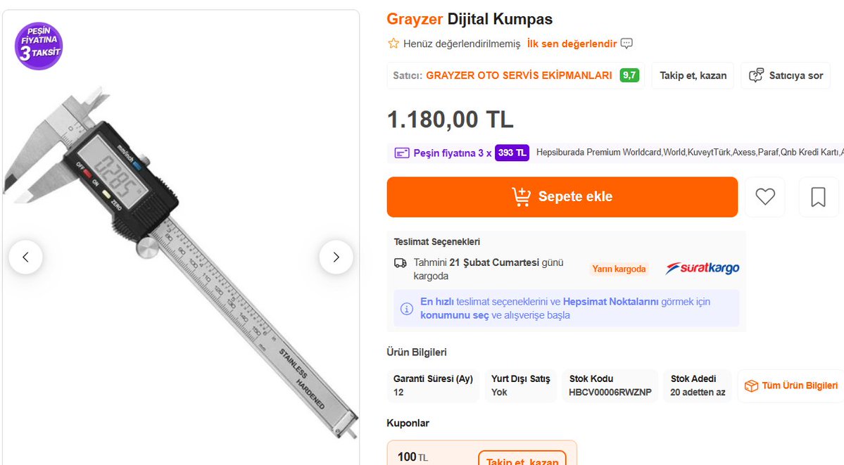 Temu'da :                 430 TL 
N11'de     :                1,180 TL  
Hepsiburada'da : 1,180 TL
Aynı ürün.

Utanmazlık.   3 katına almak zorunda mıyım?

Yurt dışı alışveriş hakkım geri verilsin.  

#30Euro Takip et <a href="/siviltepki/">Sivil Tepki</a> . Herkes bunu görmeli