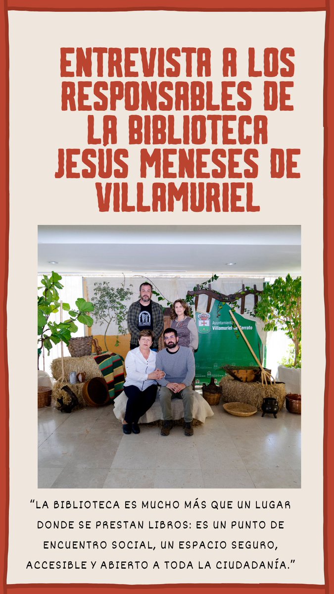 Entrevista a los Responsables de la Biblioteca Jesús Meneses de Villamuriel

alquiblaweb.com/2026/02/20/ent…

#Bibliotecas #BibliotecaPublica  #CastillayLeon #Cultura #Lectura #AnimacionALaLectura #Bibliotecarios #Bibliotecarias #AmorPorLosLibros #FomentoDeLaLectura