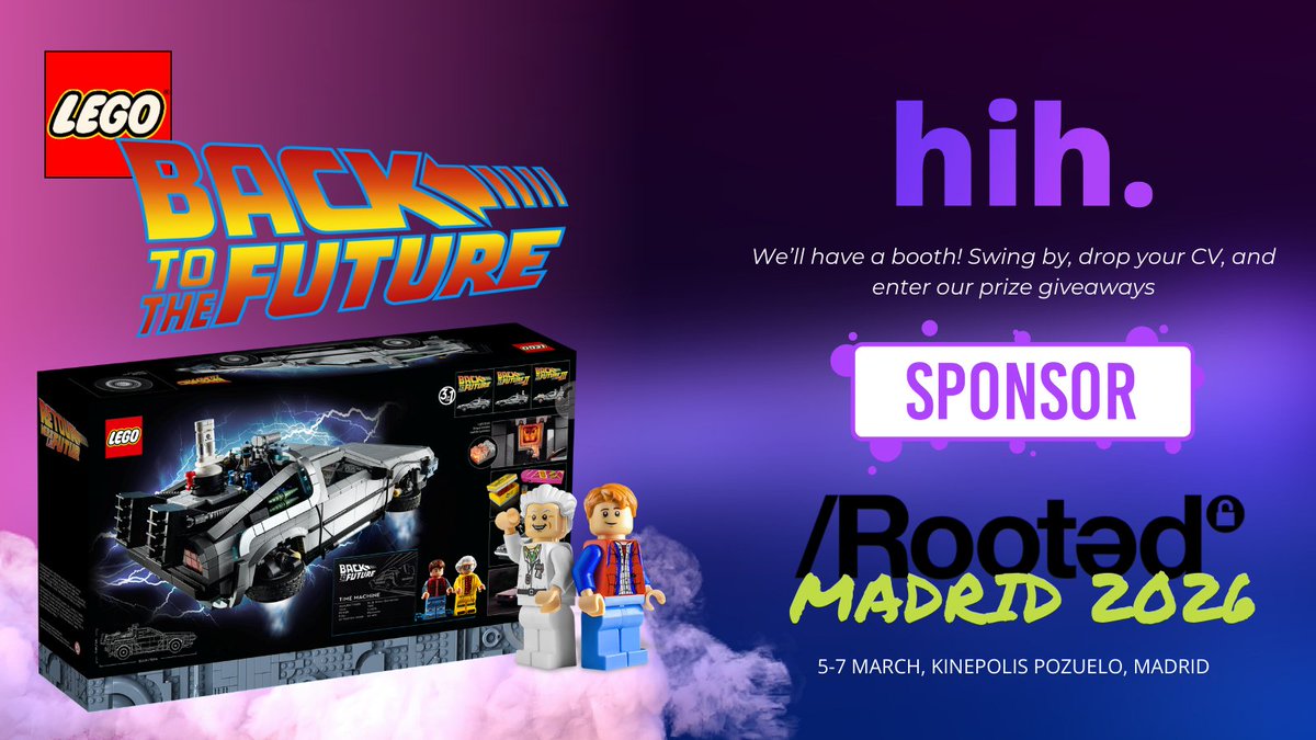 Hack in Hire is sponsoring @RootedCON Madrid 2026 🚀

Hiring cyber talent? Come chat with us.
Looking for your next role in security? Stop by too.

We’ll be at the booth with some giveaways. See you there.
📍 Madrid (Kinepolis Pozuelo) | Mar 5–7
#RootedCON #RootedCON2026
