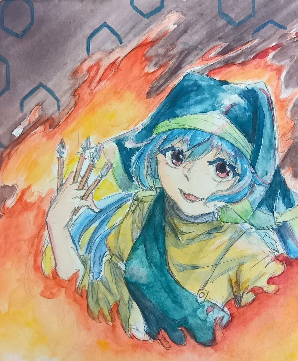 袿姫様を水彩で描いてみた！