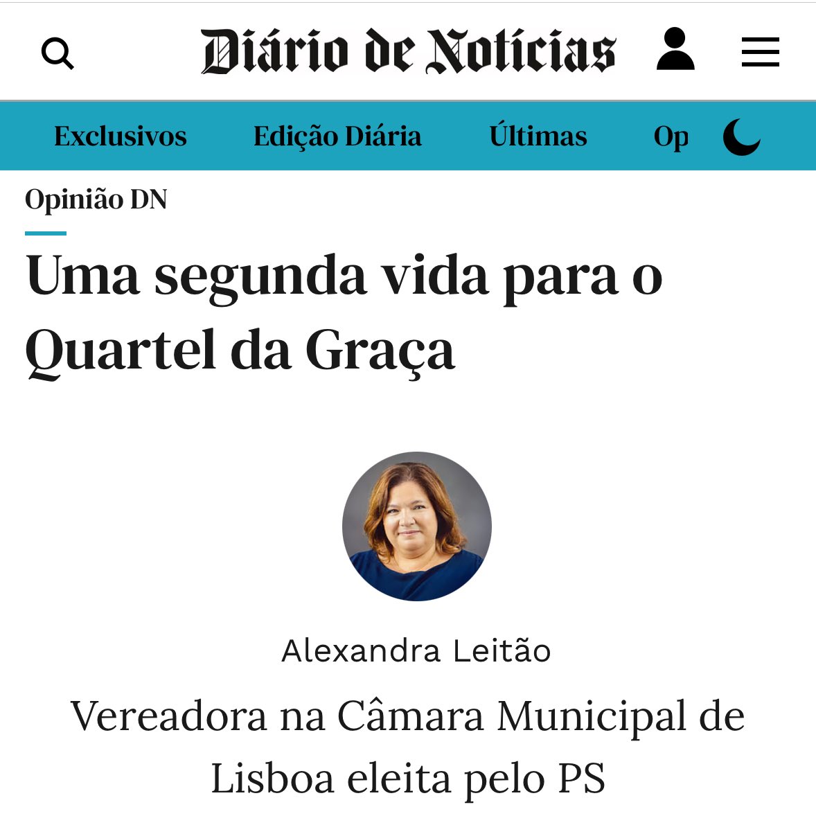Hoje escrevo no DN sobre o Quartel da Graça, que não pode continuar numa situação de abandono com impacto até ao nível da saúde pública. É uma oportunidade para devolver a dignidade e dar uma segunda vida a um imóvel emblemático que é monumento nacional.
dn.pt/opiniao-dn/uma…