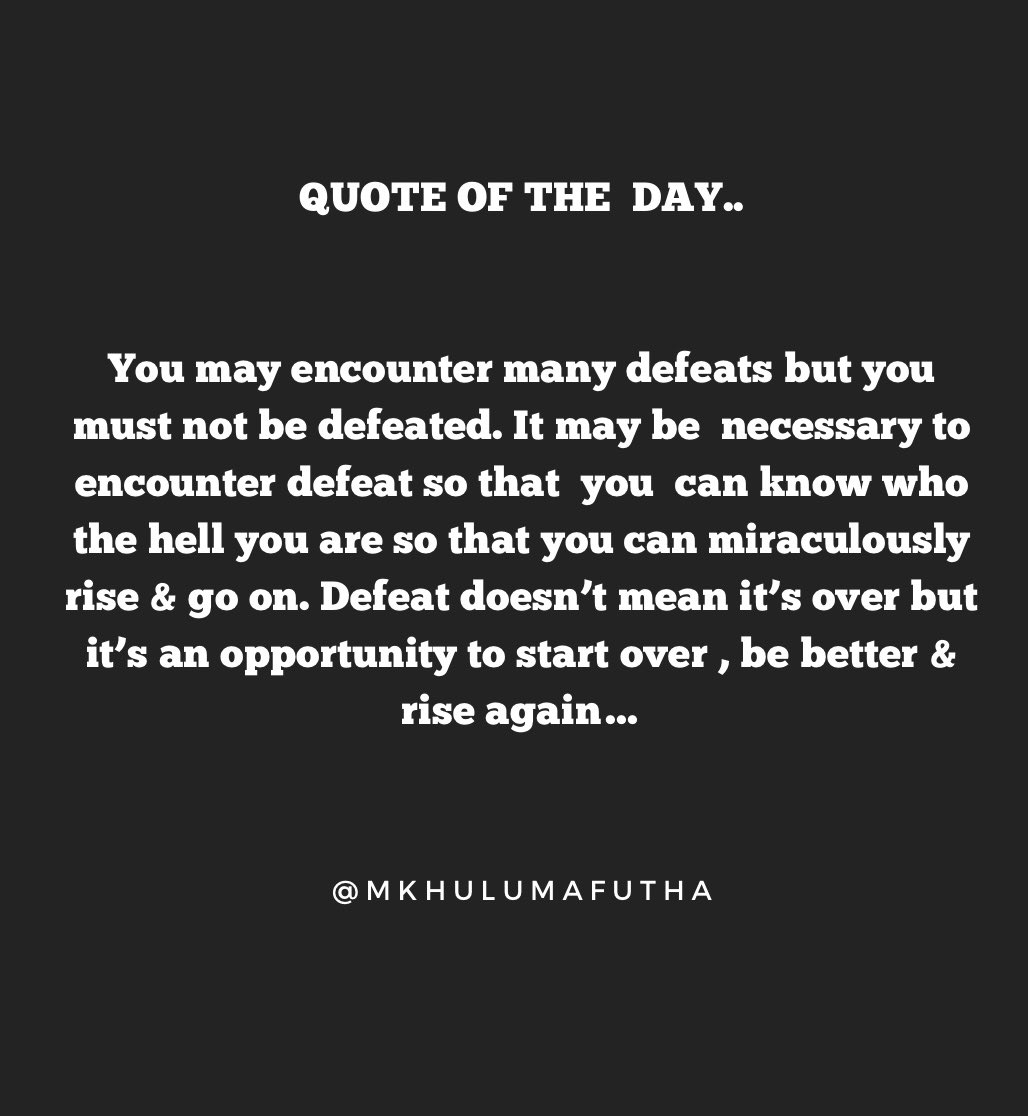 Quote of the day: Rise again.🌅✨