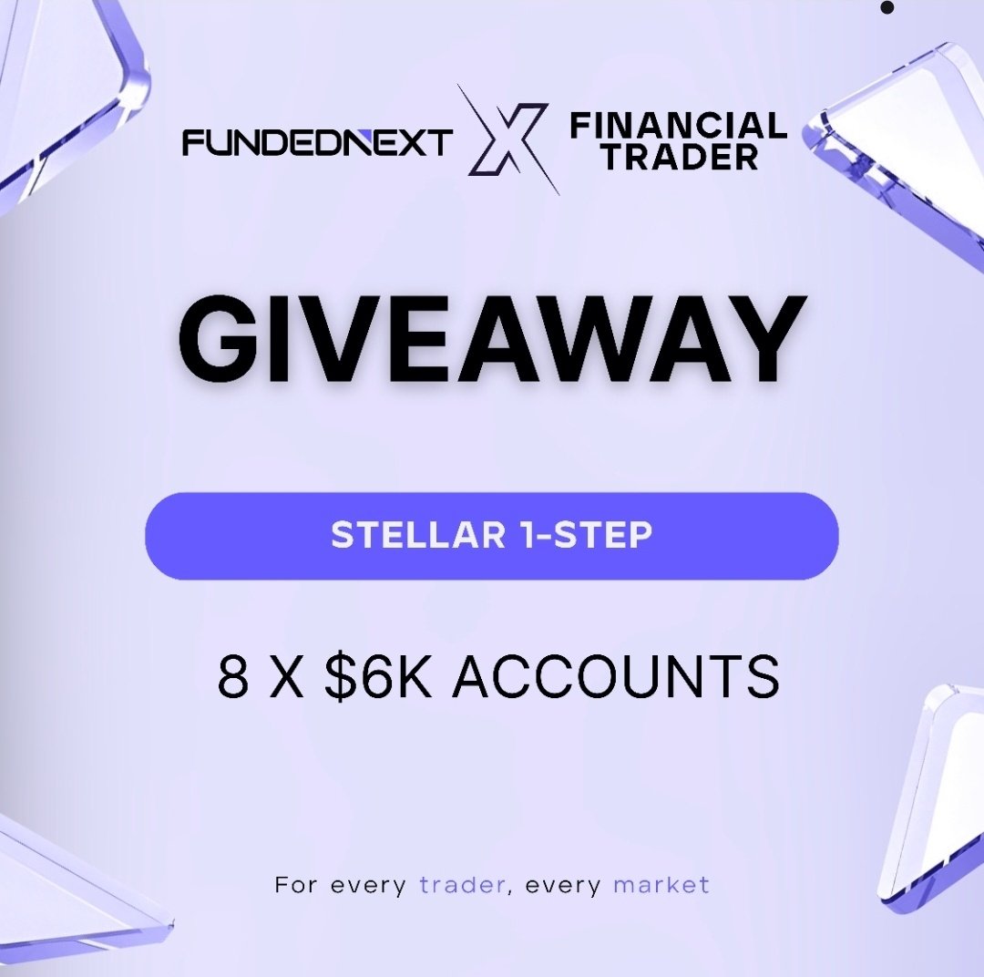 🚨 GIVEAWAY ALERT 🚨

To celebrate my new partnership with <a href="/FundedNext/">FundedNext</a> (FN), I’m bringing you an amazing giveaway  a FREE opportunity 🎉

 8 × $6,000 <a href="/FundedNext/">FundedNext</a> Accounts 🔥

How to Enter: 👇🏻
1️⃣ Follow <a href="/FundedNext/">FundedNext</a> &amp; <a href="/FinancialTrder/">Financial Trader 📊</a> 
2️⃣ Like &amp; Repost 
3️⃣ Tag your friends 💜

⏳