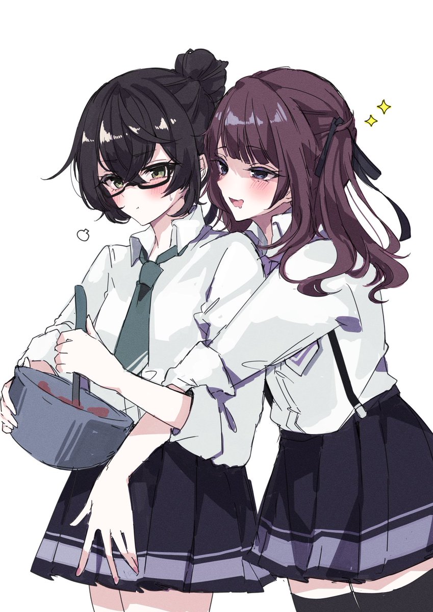 sotsunaku's tweet image. バレンタイン催促かりちふ🥣🥣🥣
#夏色花梨 
#花隈千冬