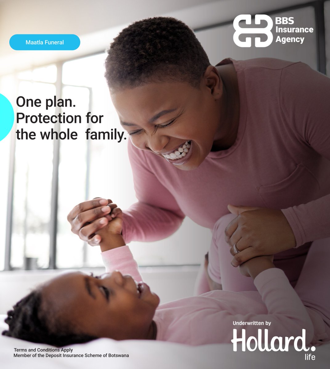 Secure your family’s future with the Maatla Funeral Plan from BBS Bank for as little as P18.00. Enjoy valuable benefits including tombstone cover, groceries, décor, and income support. Visit our Branches, call 3631602 or bbsinsuranceagency@bbs.co.bw for more infor. #bbsbank