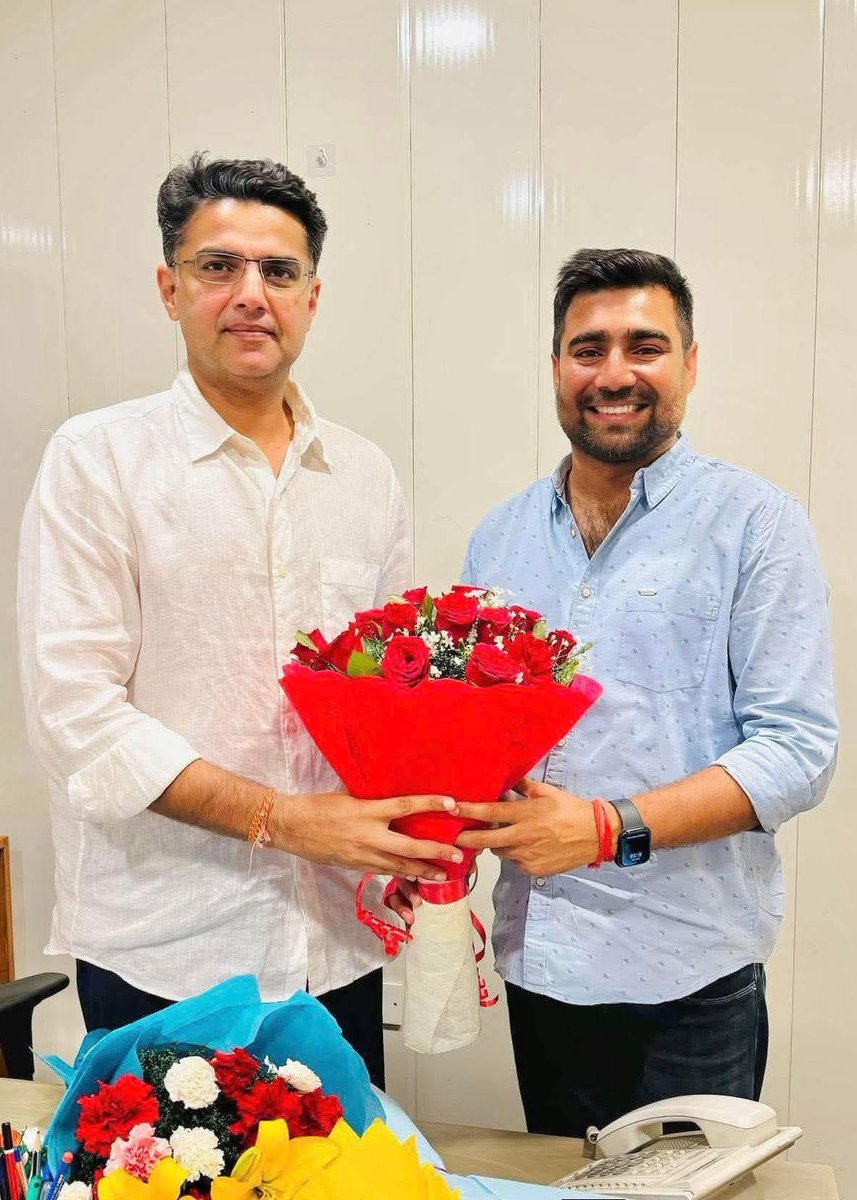 भाई विनोद जाखड़ को NSUI राष्ट्रीय अध्यक्ष बनने पर बधाई एवं शुभकामनाएं <a href="/SachinPilot/">Sachin Pilot</a>  <a href="/VinodJakharIN/">VINOD JAKHAR</a>