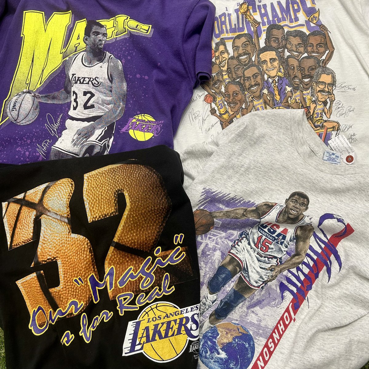 マジック・ジョンソン』 レイカーズ、ドリームチームのTシャツがsteez