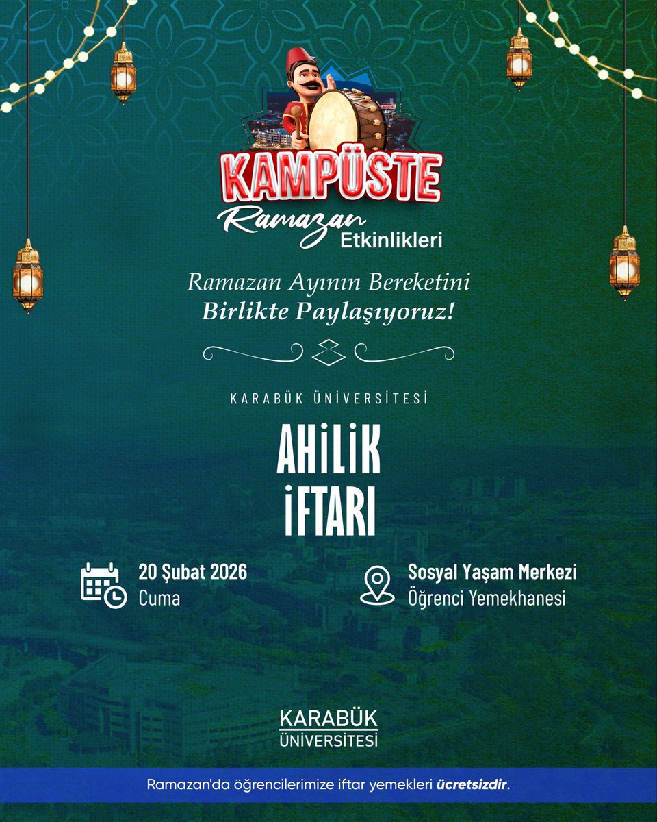 krbkuni's tweet image. #kbu #karabüküniversitesi
#ramazan #iftar #ahilik #öğrencilerlebirarada