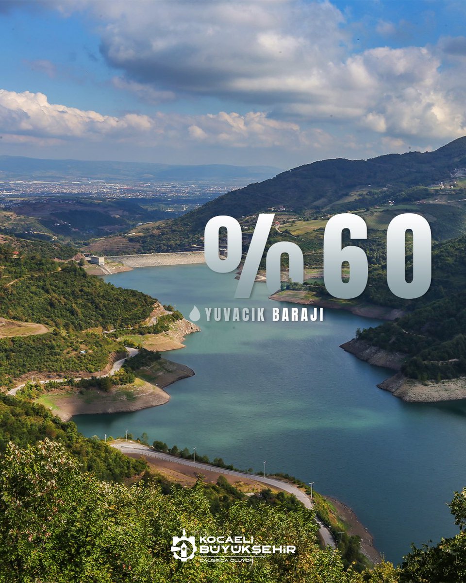 Su; rahmettir, berekettir, en kıymetli nimettir.💧

Yuvacık Barajımızda doluluk oranı %60 seviyesine ulaştı. Suyumuzu tasarruflu kullanmayı unutmayalım!