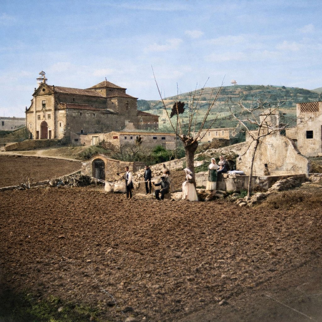 La plaça Lesseps el 1870