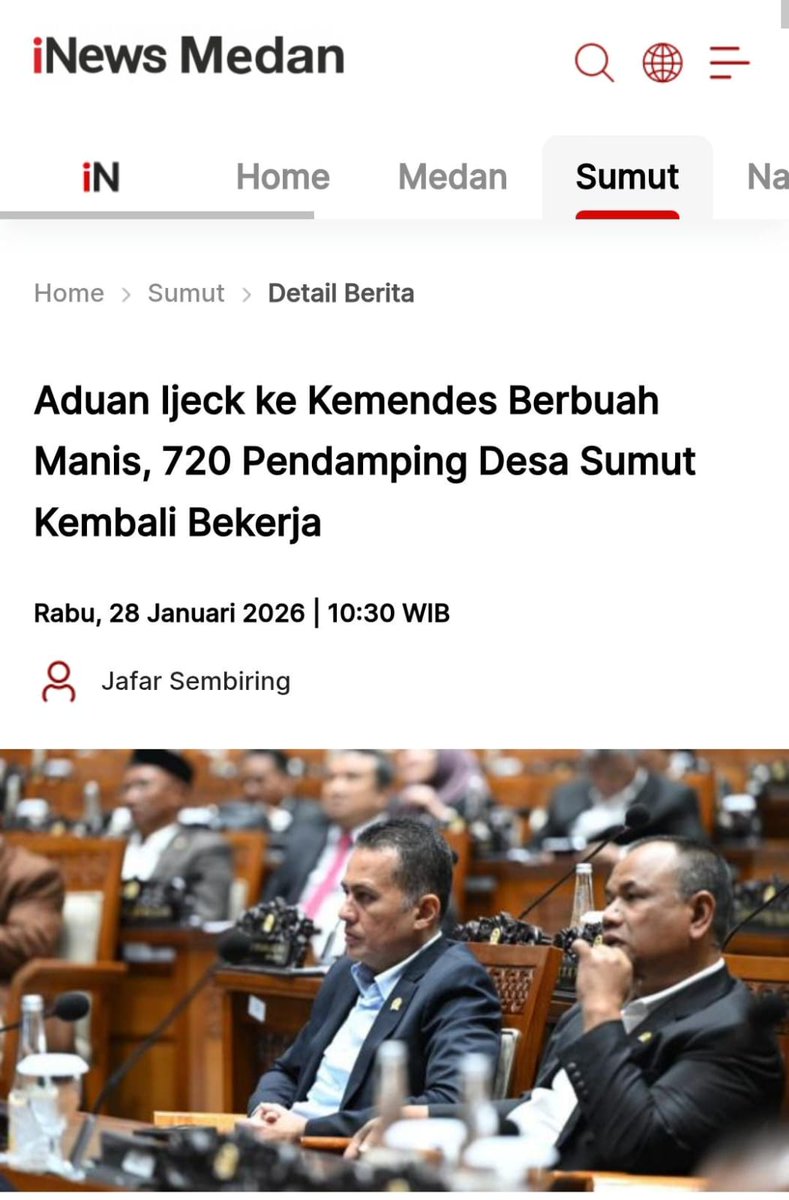 Apa kabar dgn revisi SK 733?
Kpn kami trima SK revisinya?
Apa kabar Pak Mendes <a href="/YandriSusanto/">Yandri Susanto</a> #1150TPPdiSumuttdkmasukSK733
#1150TPPdiSumutmenungguSKrevisi <a href="/prabowo/">Prabowo Subianto</a> <a href="/YandriSusanto/">Yandri Susanto</a> <a href="/ArizaPatria/">Ariza Patria</a> <a href="/KerjaSeskabRI/">Letkol Teddy Indra Wijaya</a> <a href="/sugiono_56/">Sugiono</a> <a href="/bang_dasco/">Prof. H. Sufmi Dasco Ahmad</a> <a href="/ijeck09/">musarajekshah</a>