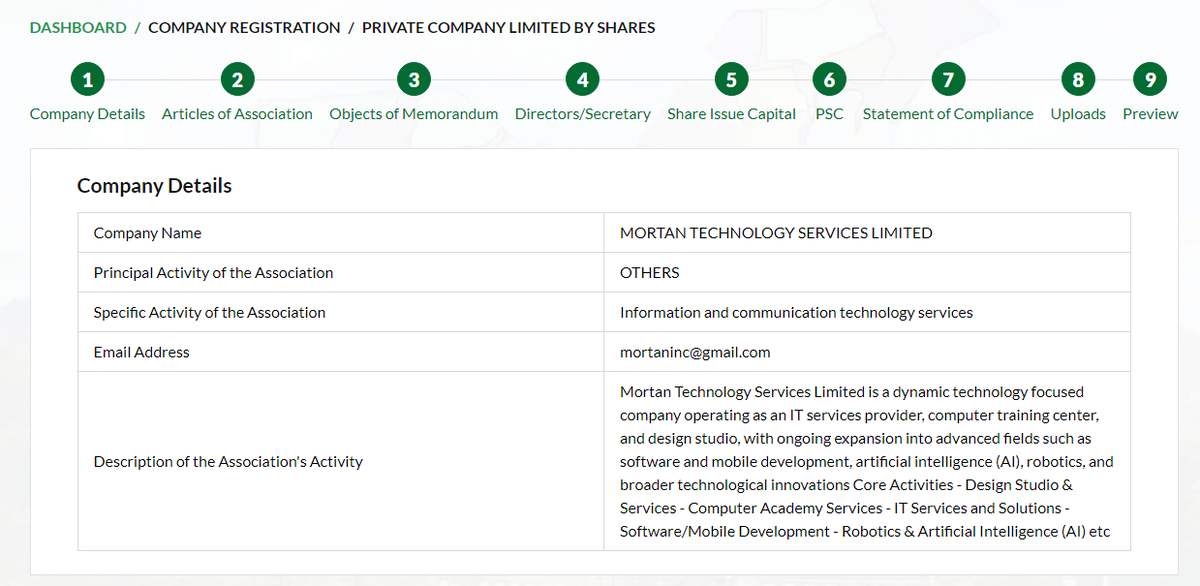 0xmortan's tweet photo. finally took a bold step to get my company registered (now am obliged to pay tax)

glad i made a move in starting a physical business amid my little capital and resources (still suffering)

btw... you noticed the robotics & AI? (taking a delusional step into the future of machine economy)