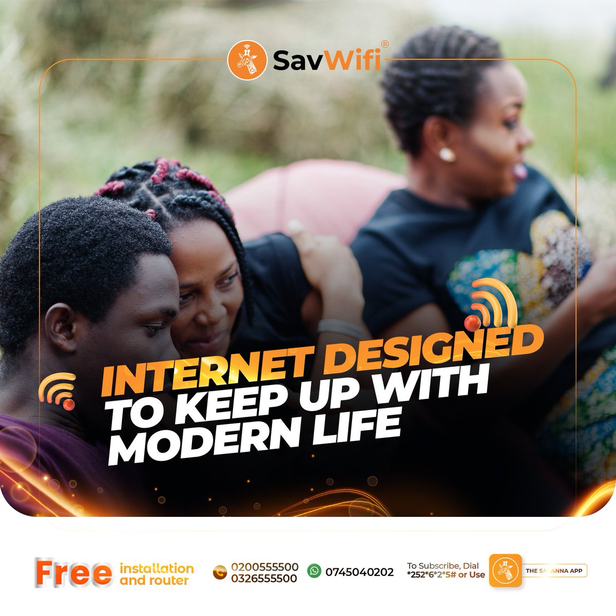 SavannaFibre's tweet image. Say goodbye to buffering and slow connections, and enjoy a smooth, reliable internet experience built for your fast-paced life. 🚀🛜
#SavWifi 
#FastInternet 
#UnlimitedInternet 
#StayConnected