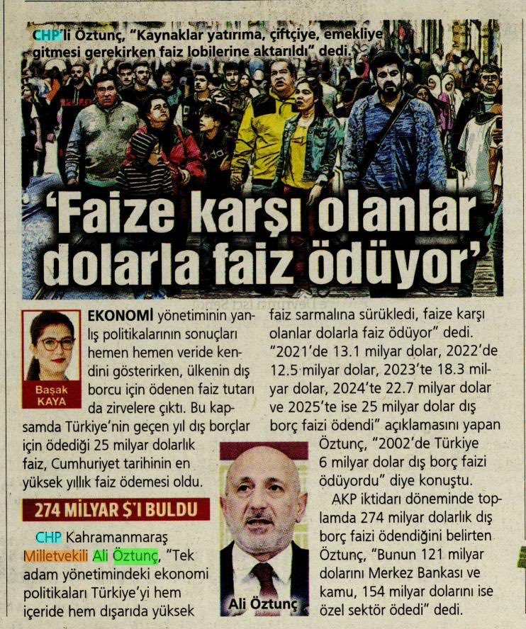Ali_Oztunc's tweet photo. Açıklamalarımız Sözcü, Yeniçağ ve Kahramanmaraş Bugün gazetelerinde. https://t.co/oICZfl2Ear