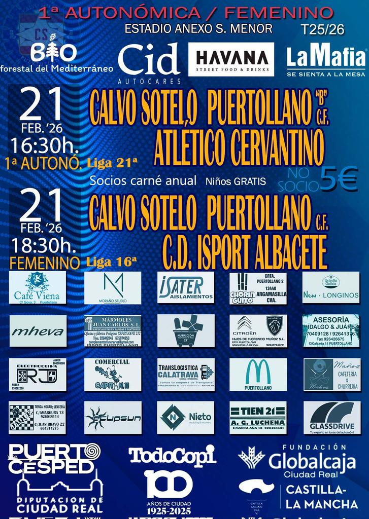 🪧Cartel anunciador 
1a Autonómica/ Femenino.

🗓️21-02-26.
🏟️El Cerrú.