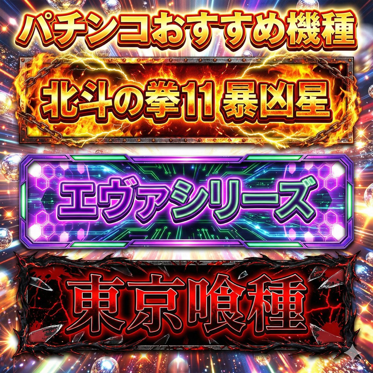 aizentohori0418's tweet image. 【パチンコフロアも好評稼働中！🤖🔥】

スロットに負けてられない！
パチンコのオススメもチェックOK？💪🎯

🔥 北斗11 暴凶星
🚀 エヴァンゲリオンシリーズ
🧬 東京喰種

手に汗握る演出と、圧倒的な爽快感！✨
最高の遊技体験を楽しんでくださいっ🚀🤝

#砥堀 #パチンコ #注目機種 #休日満喫