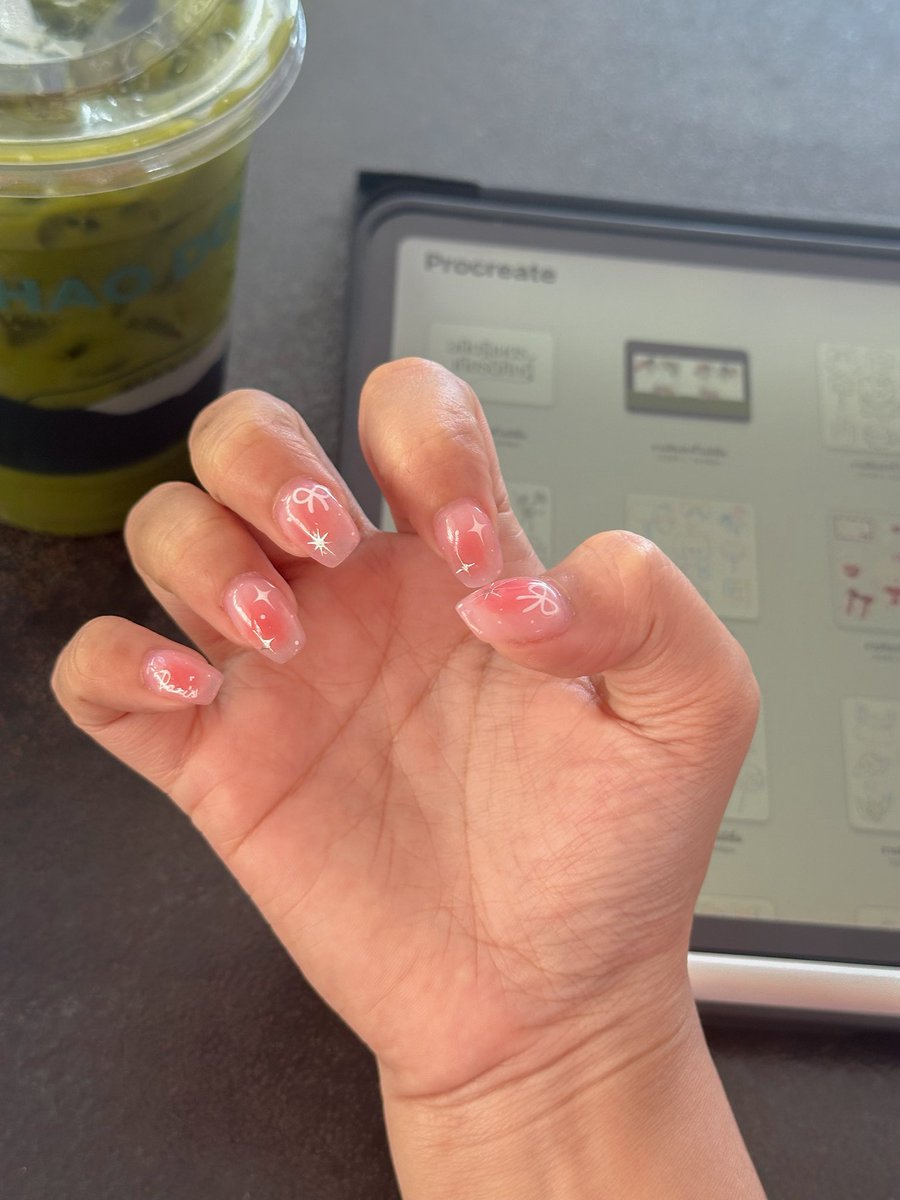 ทำเล็บเจลครั้งแรก ตื่นเต้นมาก น่ารักฝุดๆ 💖🥰