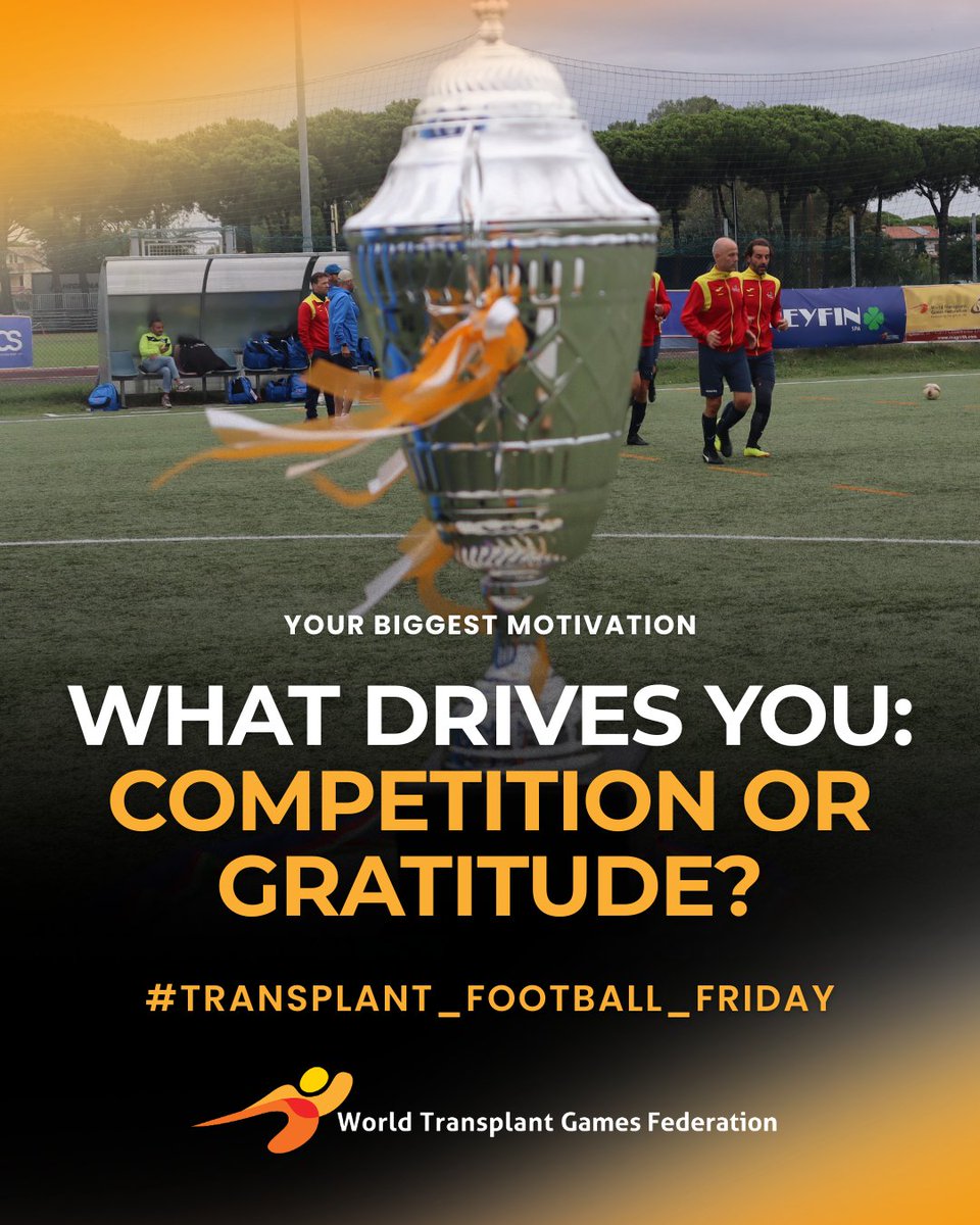 ⚽ Transplant Football Friday

So what drives you more: competition or gratitude? 👇

On the pitch we compete.
 In life we’re grateful.

#Transplant_Football_Friday #WorldTransplantGames #GiftOfLife