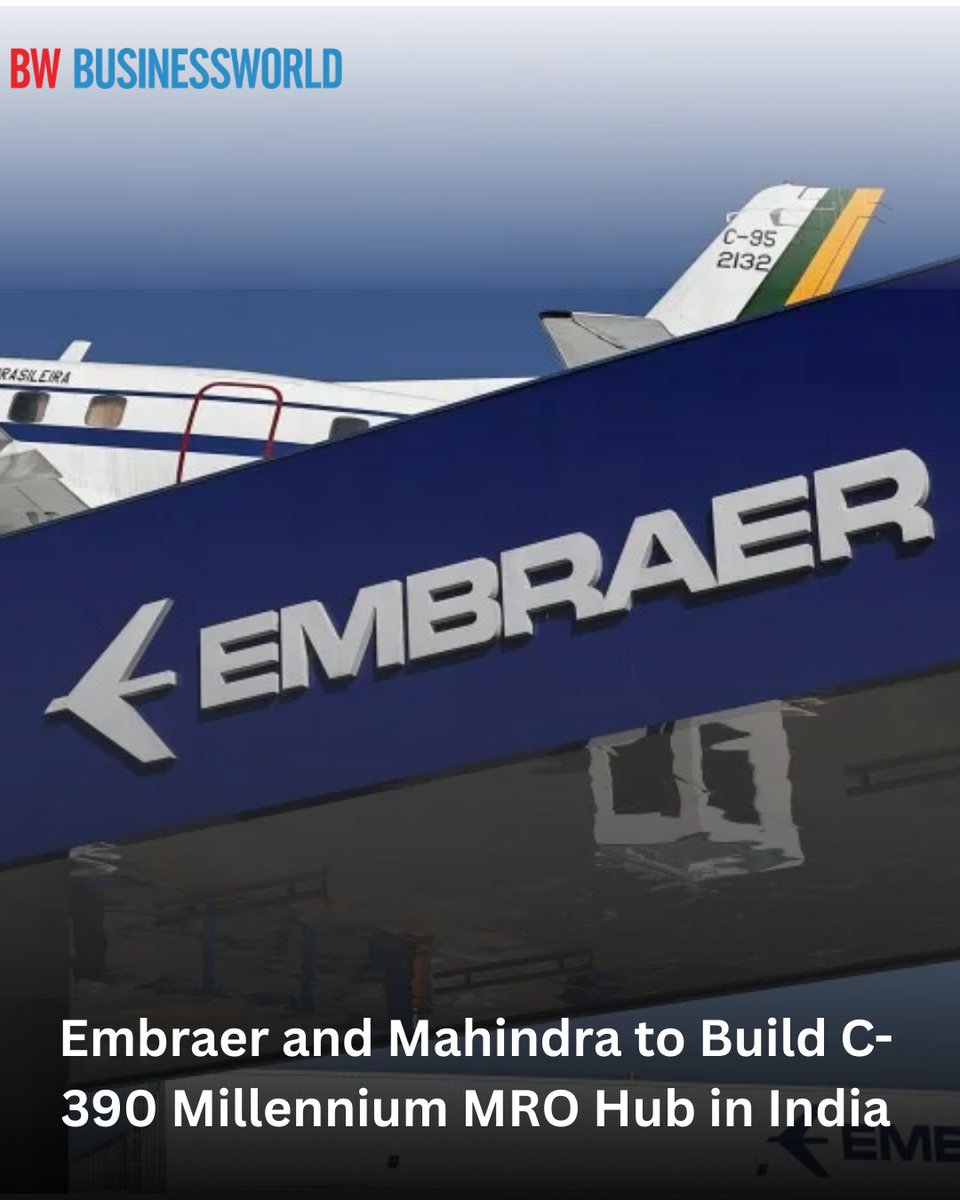 BWBusinessworld's tweet image. Embraer and Mahindra Group to Establish C-390 Millennium MRO Facility in India, Strengthening Defence Aviation Maintenance Capabilities

Read More: businessworld.in/article/embrae…

@anuragbatrayo |  @NFWarsia | Tanvie Ahuja

#embraer #mahindra #MRO #c390millennium