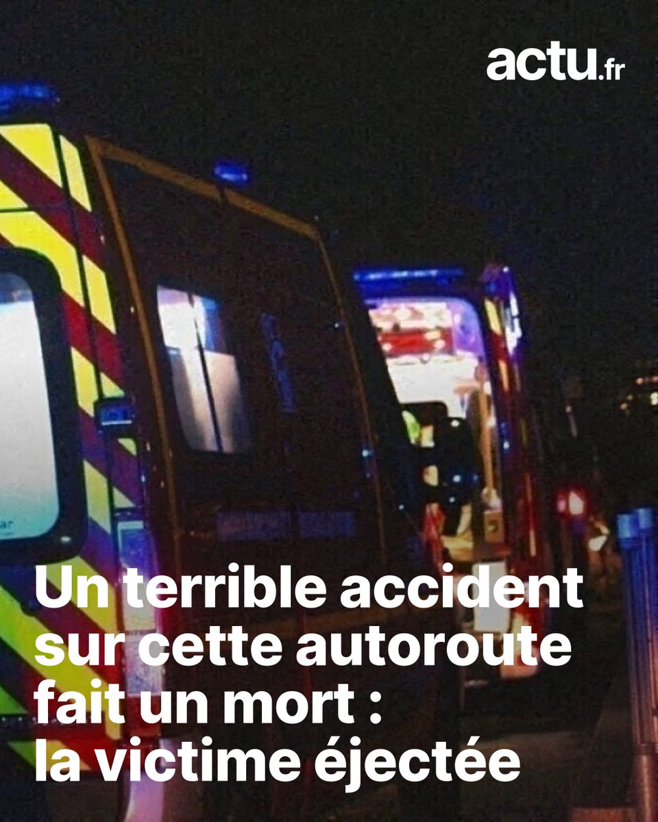 actufr_lyon's tweet photo. ⚫ Un très grave accident de la route a fait un mort, ce jeudi soir sur l'A42 dans l'Ain. L’autoroute a été coupée toute la nuit. Ce que l'on sait ➡️ https://t.co/ZKMYVn9zSf https://t.co/5R9uL9yv9V