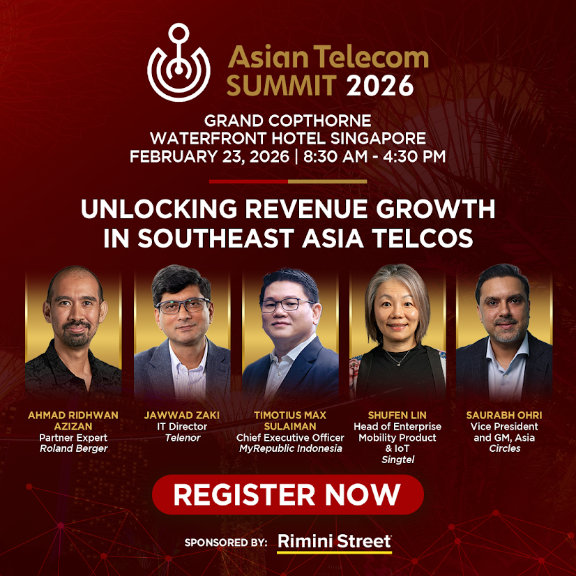Find out how to drive revenue growth in Southeast Asia with the panel featuring leaders from Roland Berger, Telenor, MyRepublic Indonesia, Singtel, and Circles.

Register now: bit.ly/4cnPj6r 

#AsianTelecomSummit2026