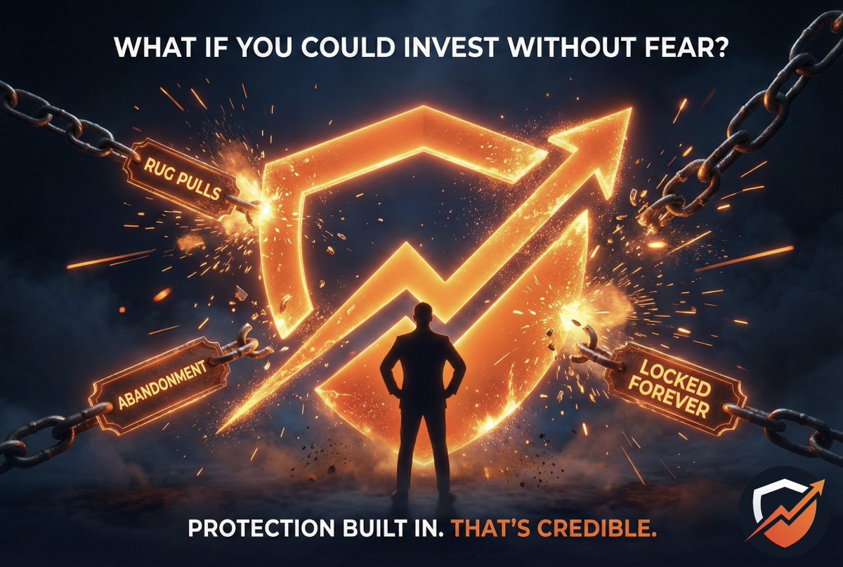 What if you could invest in early projects without the fear of: 

→ Rug pulls 
→ Founder abandonment 
→ Being locked in forever 

That's Credible. 

All-or-nothing funding + exit mechanisms = protection built in.