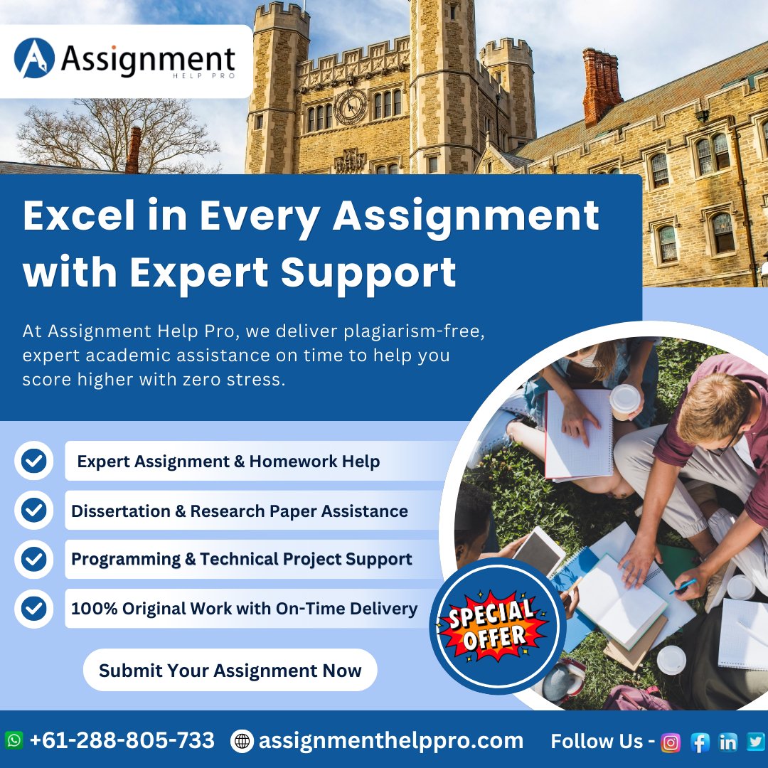 proassignmentau's tweet photo. Assignments stressing you out? 📚
Get expert, plagiarism-free help delivered on time. Score higher, stress less. 🎯
🌐 https://t.co/ITZljyFqE2  
📞 +61-288-805-733
#AssignmentHelp #StudySmart #StudentSupport https://t.co/TPOd185MtI