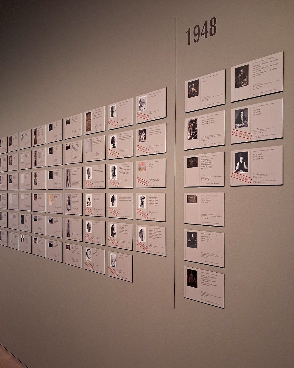 MuseuNac_Cat's tweet photo. 📢 Obrim les portes de l'exposició "<<Recuperado del enemigo>>. Els dipòsits franquistes del MNAC".

Una mostra que explica la recerca sobre les 135 obres dipositades al #MNAC per part de l'#SDPAN.

📆 Fins al 28 de juny del 2026
📲 + info: https://t.co/Ir6Ff04s0d. https://t.co/tg19ebUhf0