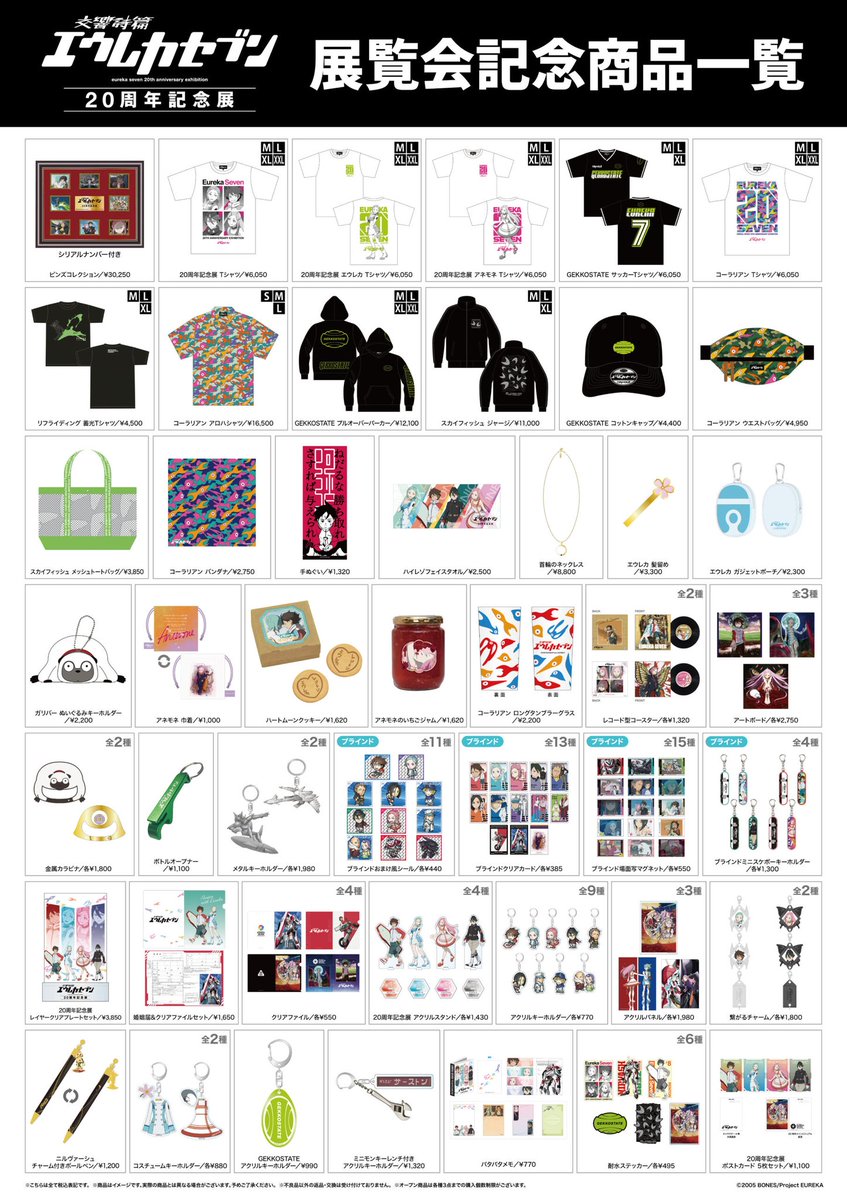 ☆通販情報☆ 「交響詩篇エウレカセブン20周年記念展」の事後通販が2月