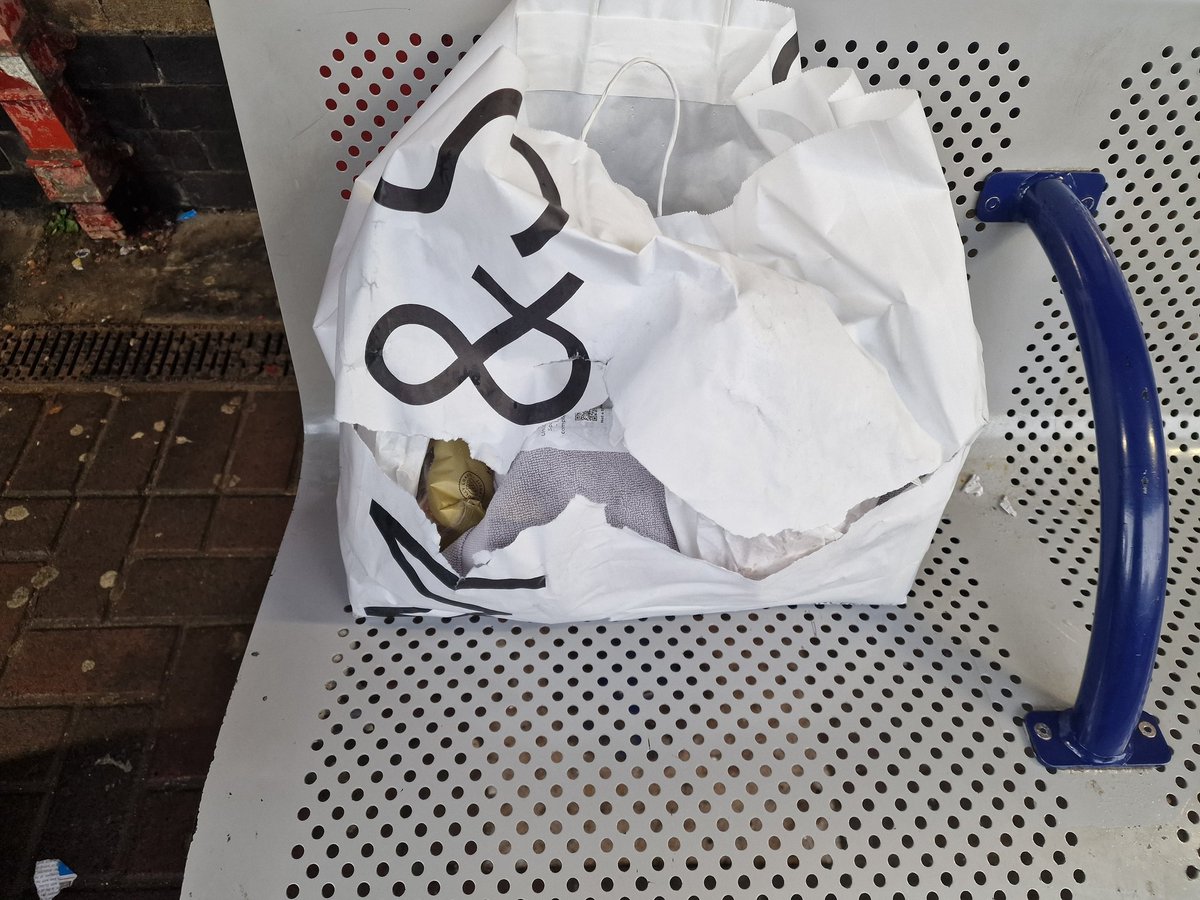 ansmith72's tweet photo. I'm all for reducing single-use plastics but these alternative @marksandspencer paper ones are utterly useless when there's a downpour on your way back from the shop. 🌧️ 🌧️ https://t.co/yDcNTAWfcz