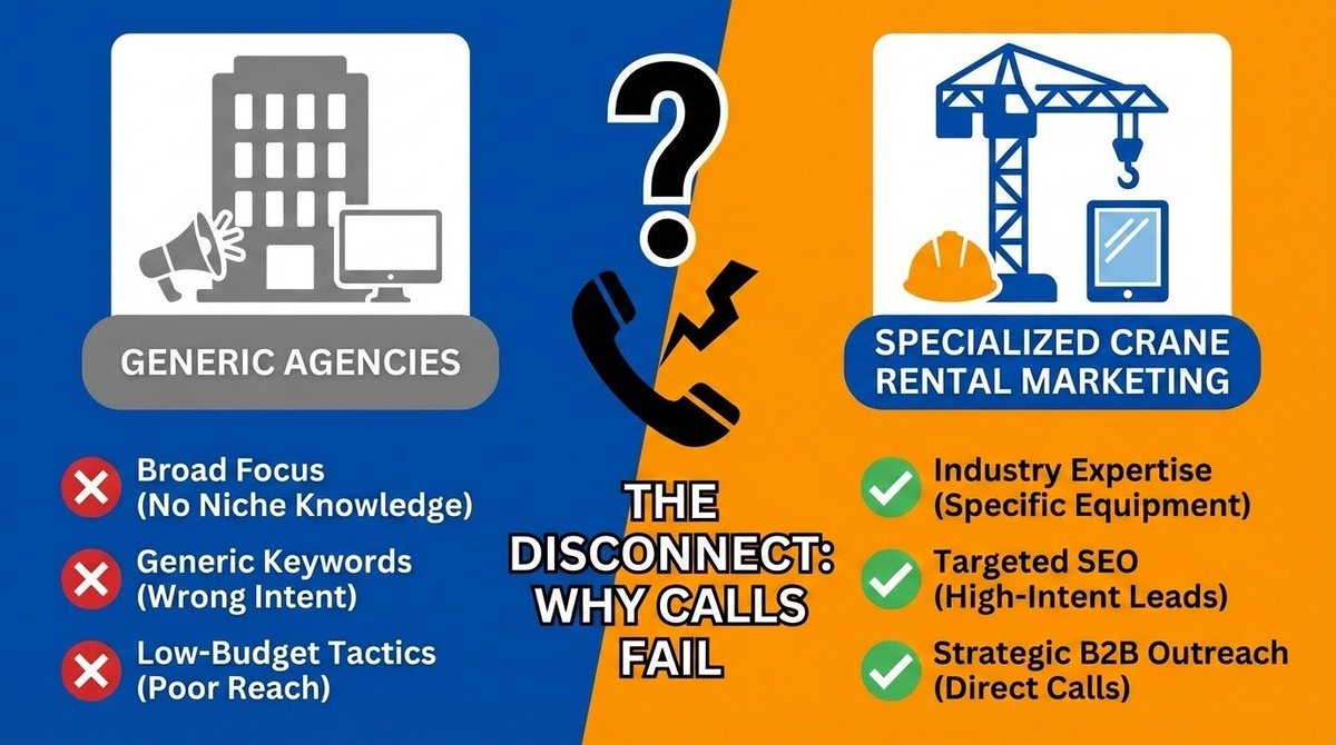AdsByAlam's tweet photo. Are you a crane rental company owner tirelessly searching for an agency that can consistently deliver qualified calls, only to […]
The post Why Most Marketing Agencies Can’t...  #digitalmarketing #googleads #business #brands https://t.co/hcsQKoDc8D https://t.co/TqQCJVaPVn