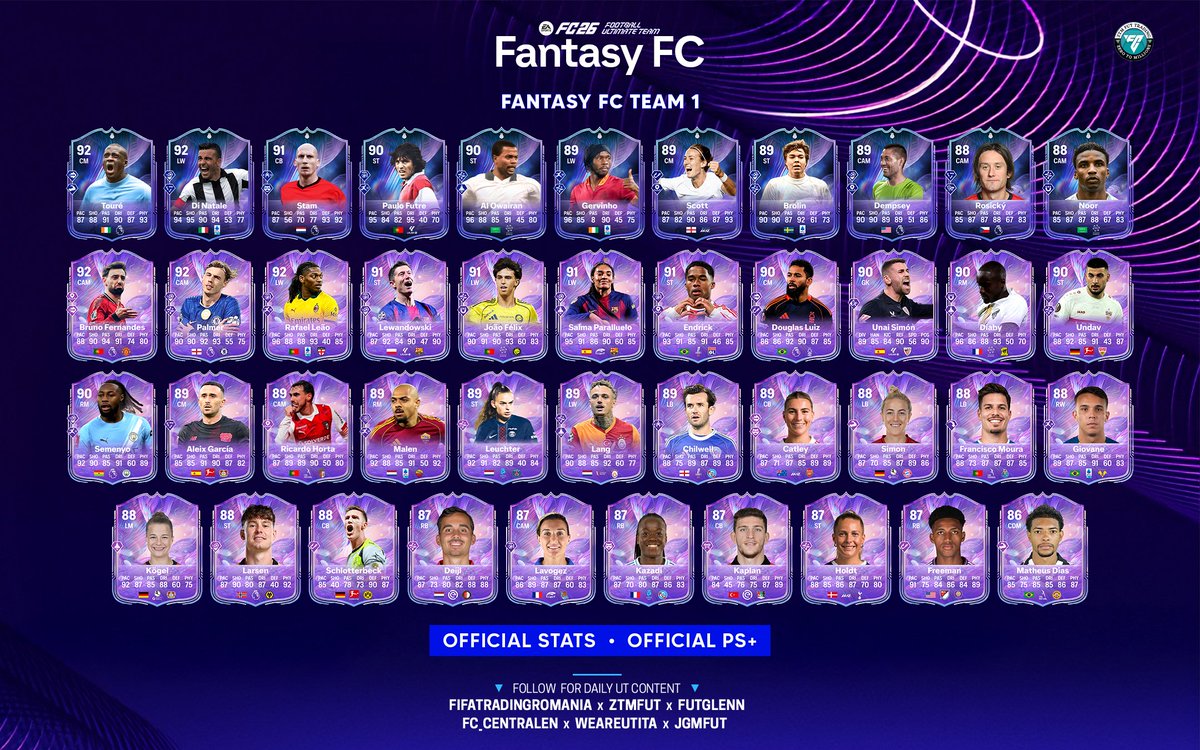All Fut Fantasy Cards In Packs Today 🔥🔥
Offical Stats 🔍
Official PS+ 🏆
Picking Any? 🤔👇

#EAFC26 
#ultimateteam