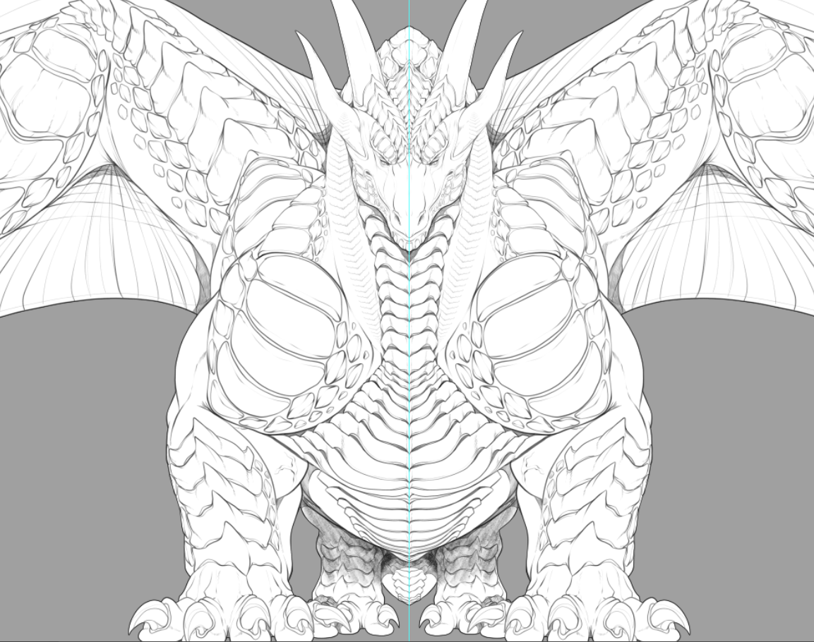 Another wip of a very big lad, front facing pose for Malrus 🔥